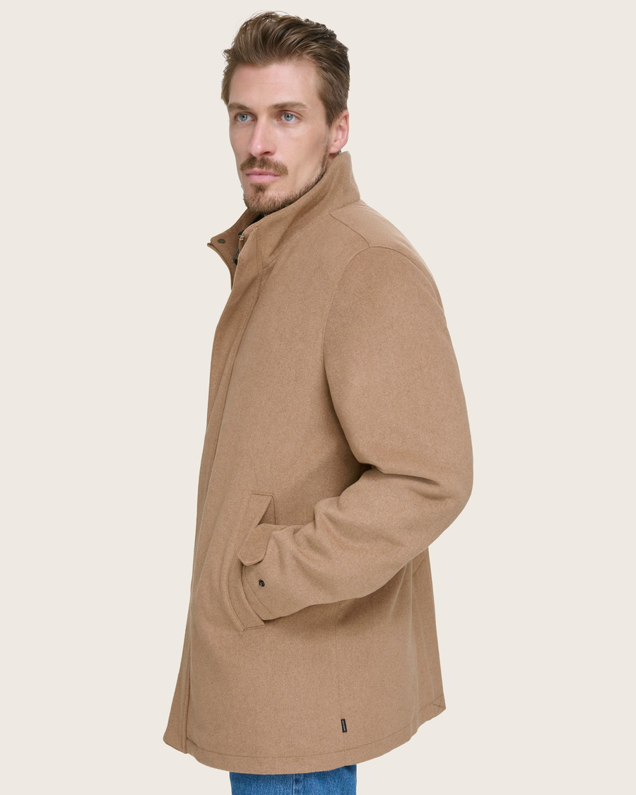 (image for) Ingenious Wool Blend Walking Coat w/ Bib